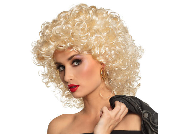 Parykk -  Sandy - Lys halvlang m/krøller 1 Dameparykk - Onesize 