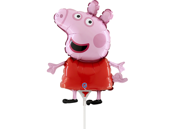 Peppa Pig - miniballong (Bulk) 1 Folieballong - Luftfylling - (25x33cm) 