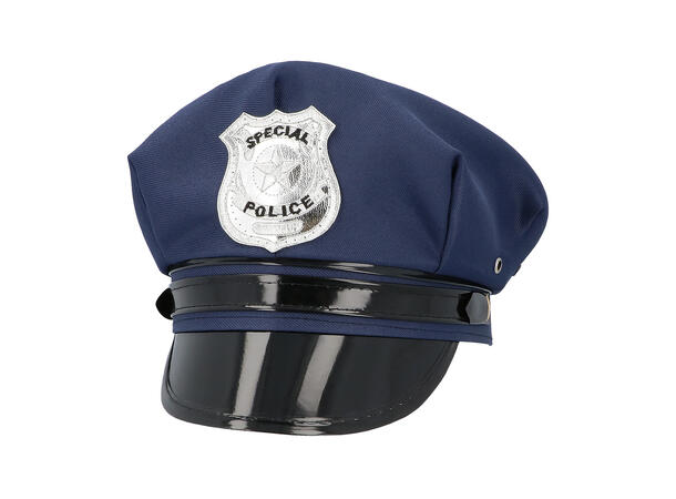 Politilue - Dame - Sort 1 Hatt til voksen - Onesize 