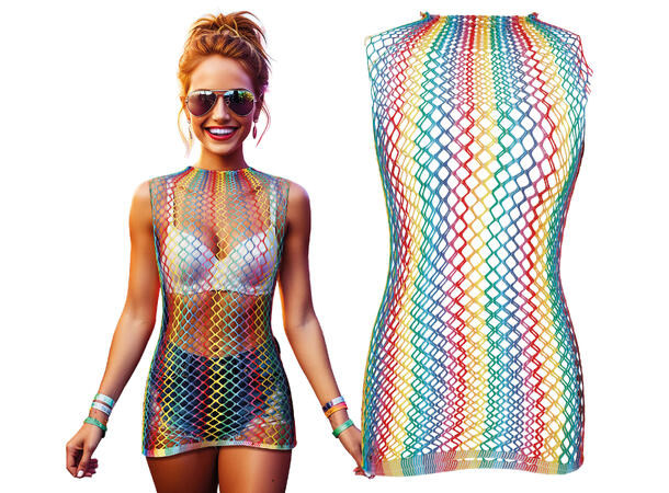 Rainbow - Nettingtrøye til dame 1 Nettingtrøye til dame - Onesize 