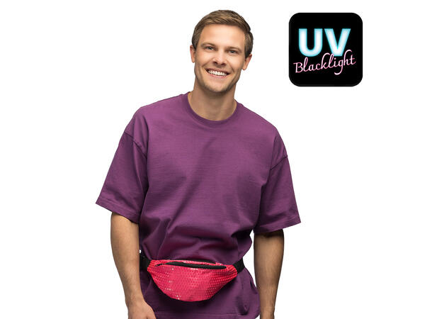 Rumpetaske m/Paljetter - Neon Rosa 1 Caps til voksen - Onesize 