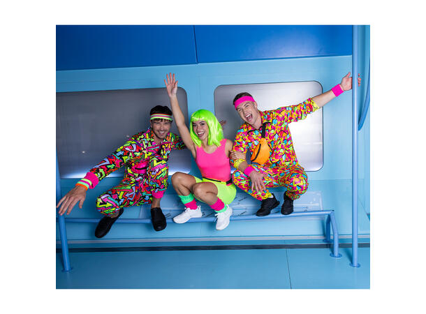 Rumpetaske m/Paljetter - Neon Rosa 1 Caps til voksen - Onesize 