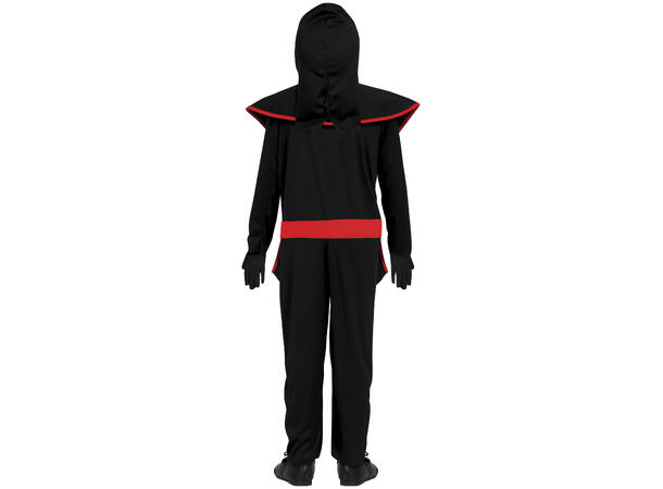 Rød/Sort Ninja - Gutt 1 Kostyme til barn - 7-9 år (133 cm) 