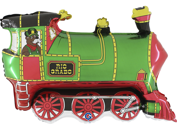 Rødt tog - lokomotiv 1 Folieballong med form - (75x47 cm) 