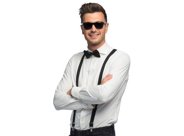 Sett - Brille,Sløyfe og seler - Sort 1 Sett i 3 deler 