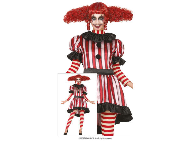 Sirkusklovn - Dame 1 Kostyme til dame - 38-40 (M) 