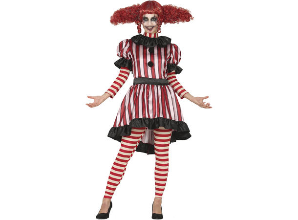 Sirkusklovn - Dame 1 Kostyme til dame - 38-40 (M) 