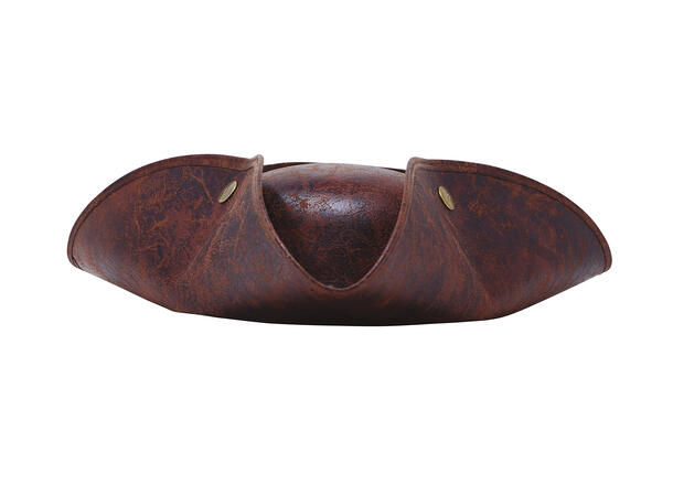 Sjørøverhatt i kunstskinn - Brun 1 hatt i kunstlær til voksen - Onesize 