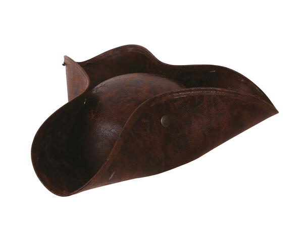 Sjørøverhatt i kunstskinn - Brun 1 hatt i kunstlær til voksen - Onesize 