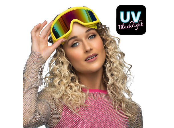 Skibriller - Neon Gul - UV 1 Par skibriller i plast 