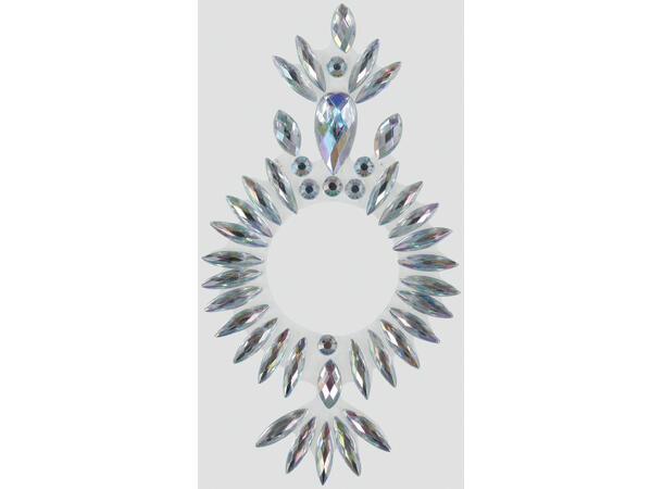 Skinnende navlesmyker 1 Ark med krystaller - 10x15cm 