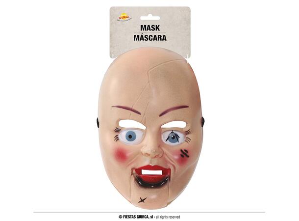 Skrekkdukke - Sprekk i hodet 1 Maske i PVC 