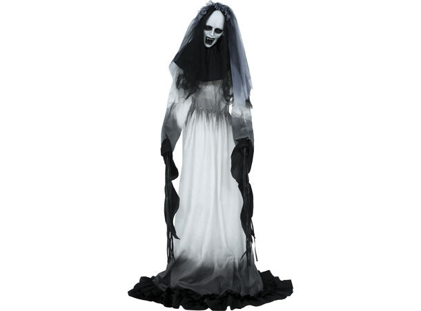 Skrekkfigur - Besatt brud med slør 1 Figur m/lyd/lys/begegelse - 170cm 