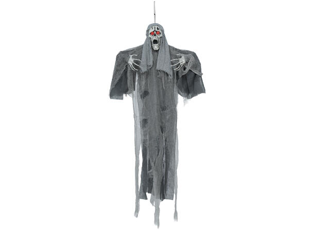 Skrekkfigur - Hengende skjelett - Grå 1 Figur m/lyd/lys/begegelse - 110cm 