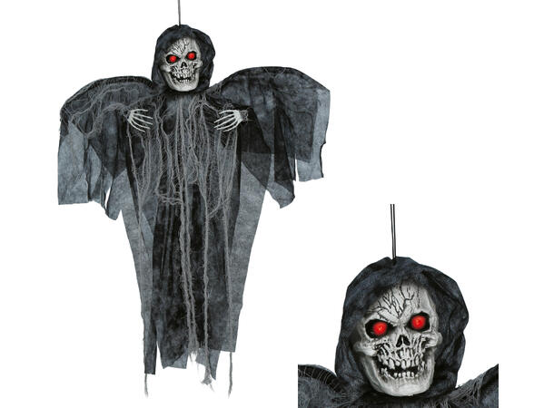 Skrekkfigur - Hengende skjelett m/vinger 1 Figur m/lyd/lys/begegelse - 90cm 
