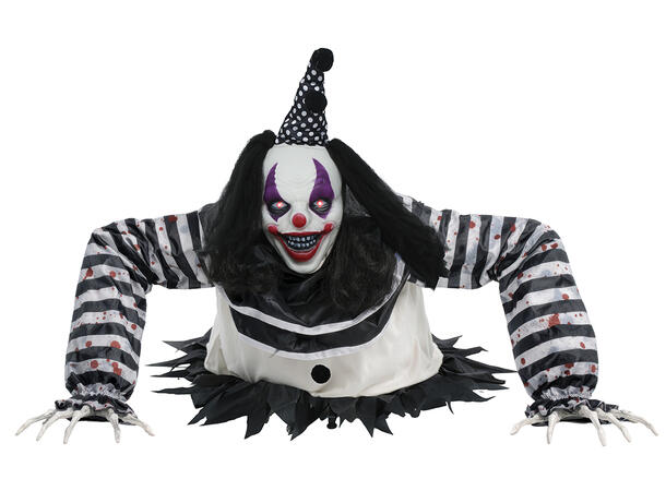Skrekkfigur - Krypende klovn 1 Figur m/lyd/lys/begegelse - 105cm 