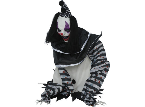 Skrekkfigur - Krypende klovn 1 Figur m/lyd/lys/begegelse - 105cm 