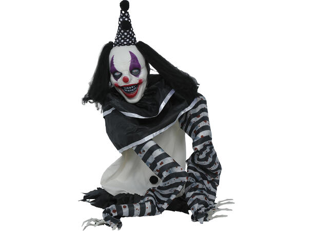 Skrekkfigur - Krypende klovn 1 Figur m/lyd/lys/begegelse - 105cm 