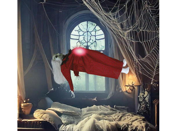 Skrekkfigur - Svevende død kvinne 1 Figur m/lyd/lys/begegelse - 70cm 