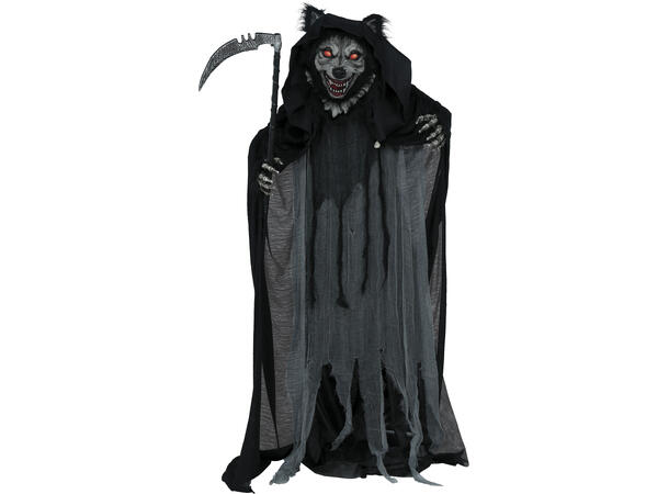 Skrekkfigur - Varulv på stativ 1 Figur m/lyd/lys/begegelse - 175cm 