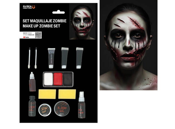 Sminkesett - Zombie 1 Sett m/sminke og tilbehør 