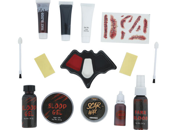 Sminkesett - Zombie 1 Sett m/sminke og tilbehør 