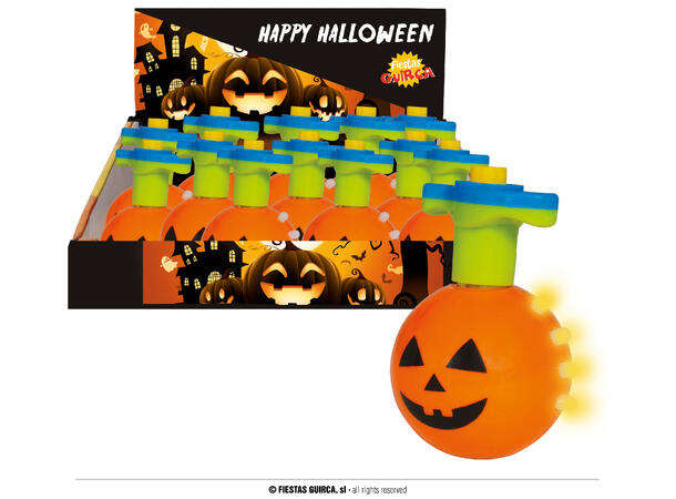 Snurrebasser - Gresskar m/lys Display med 12 gresskar i Metall/PVC 