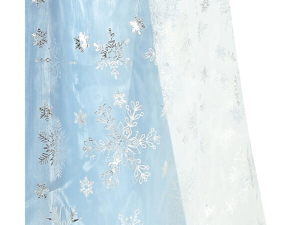 Snøprinsesse - Lyseblå kjole 1 Barnekostyme til jente - Str 5-6 År 