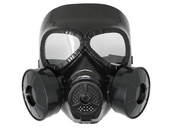 Sort gassmaske - voksen 1 Maske i PVC 