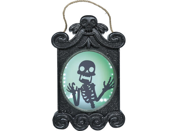 Speil m/skjelettbilde Speil m/lys/lyd/bevegelse - 25x45cm 