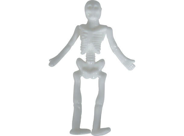 Strekkbare skjeletter - Assoterte farger Display med 24 skjeletter i gummi - 10cm 