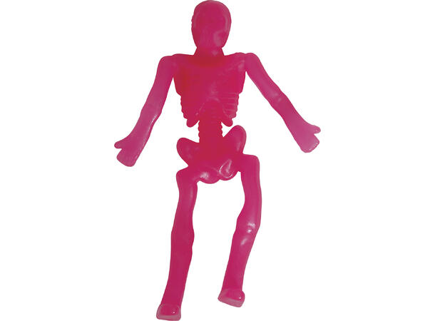 Strekkbare skjeletter - Assoterte farger Display med 24 skjeletter i gummi - 10cm 