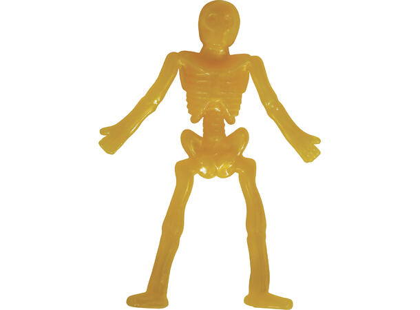 Strekkbare skjeletter - Assoterte farger Display med 24 skjeletter i gummi - 10cm 