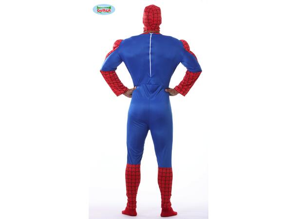 Superhelt - Edderkoppmann - Rod/Blå 1 Herrekostyme - str 52-54 (L) 