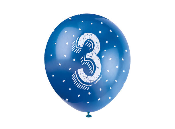 Superprint Premium 3 År - Assortert 5 Gummiballonger - 30cm (12")