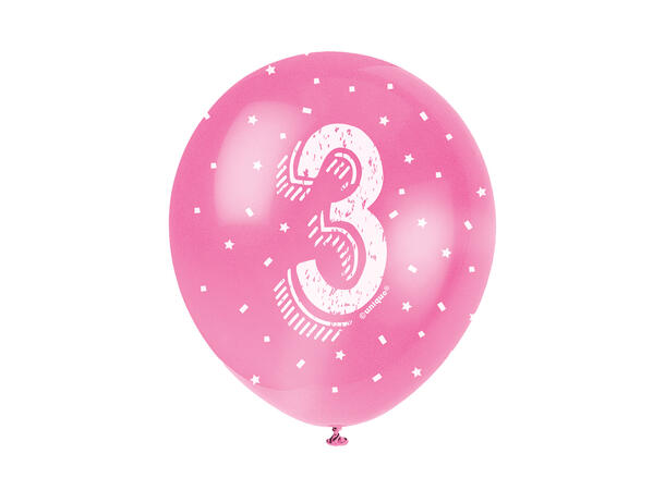 Superprint Premium 3 År - Assortert 5 Gummiballonger - 30cm (12")