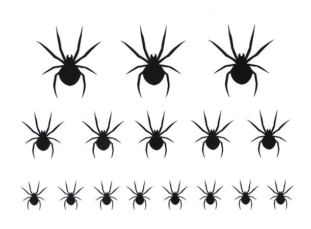 Tatoveringer - Eddekopp 2 Ark med edderkopper - 15x11cm 