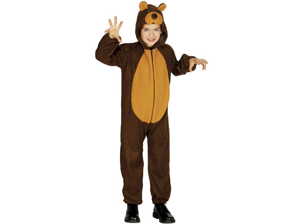 Teddybjørn - Brun - Onepiece 1 Barnekostyme til gutt - Str 3-4 År 