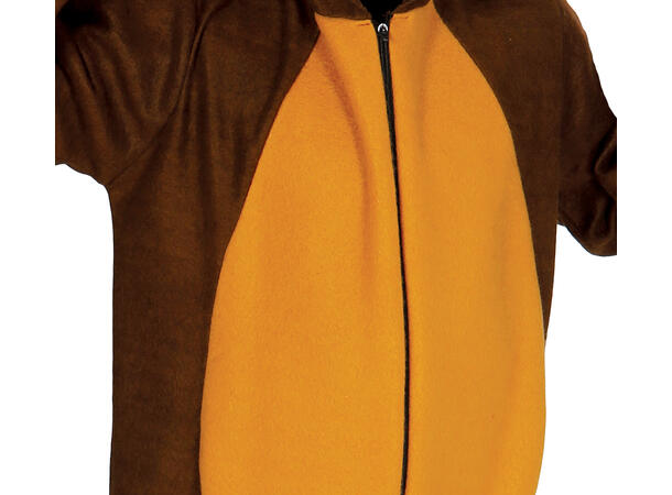 Teddybjørn - Brun - Onepiece 1 Barnekostyme til gutt - Str 3-4 År 
