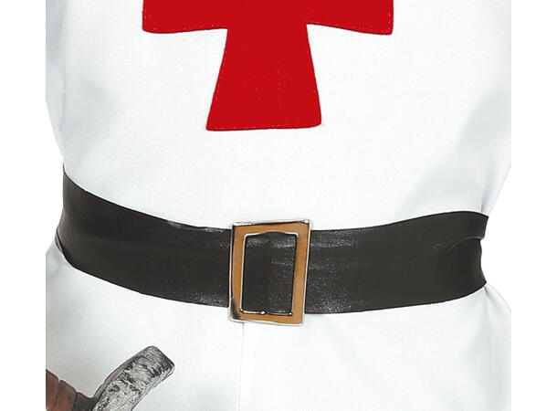 Tempelridder -Bukse,Tunika, Hette, Belte 1 Barnekostyme til gutt - Str 5-6 År 