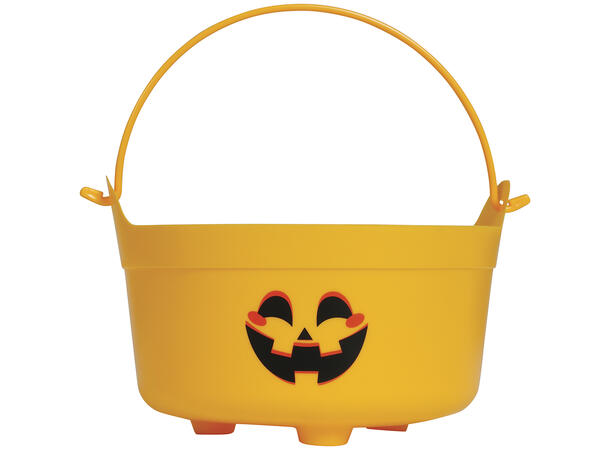 Trick or Treat - Heksegryte gresskar gul 1 Gryte i plast - 24x23x15cm 