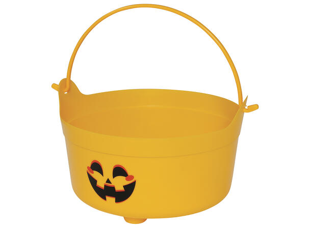Trick or Treat - Heksegryte gresskar gul 1 Gryte i plast - 24x23x15cm 
