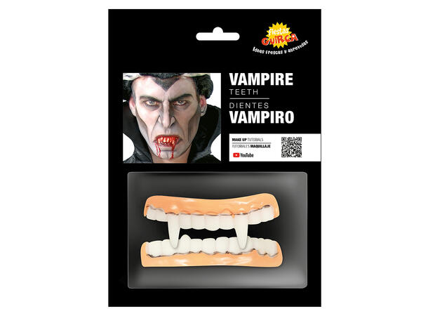 Vampyrtenner - Helt sett 1 sett med tenner i latex 