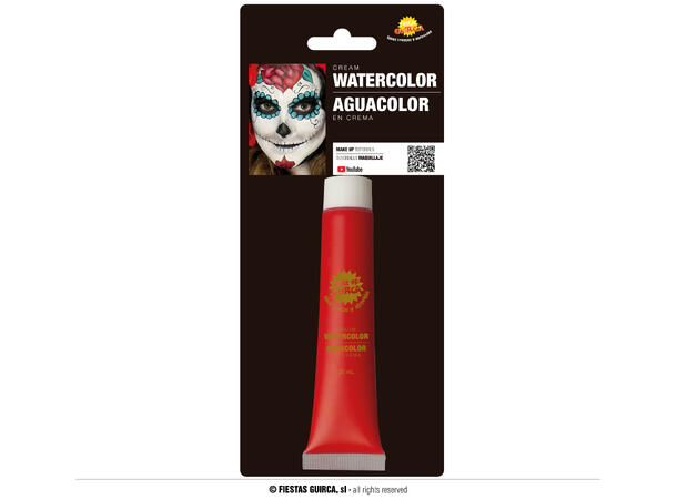 Vannbasert sminkekrem - Rød 1 Tube sminke - 20ml 