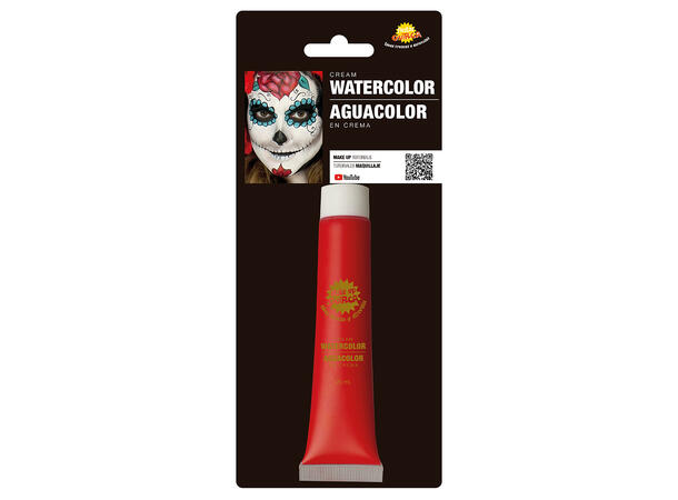 Vannbasert sminkekrem - Rød 1 Tube sminke - 20ml 