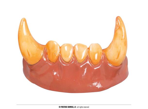 Varulvtenner - undertenner 1 sett med tenner i plast 