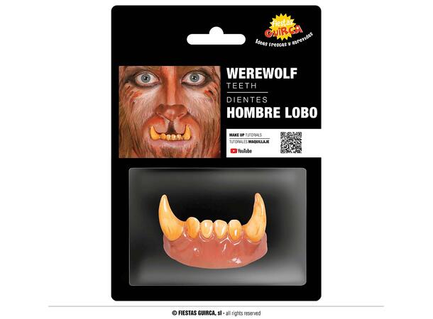 Varulvtenner - undertenner 1 sett med tenner i plast 