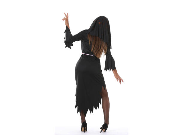 Zombie Nonne - Sort 1 Damekostyme - str 42-44 (L) 