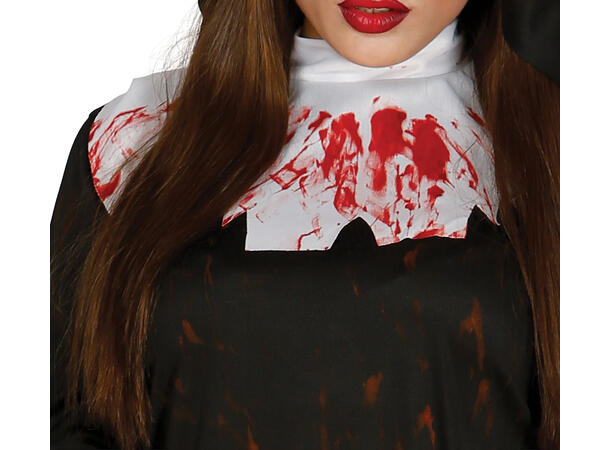 Zombie Nonne - Sort 1 Damekostyme - str 42-44 (L) 