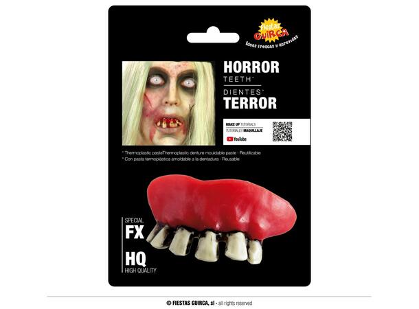 Zombie tenner 1 sett med tenner i termoplast 